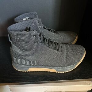 NOBULL Men's Black High-Top Trainers with Gum Outsole